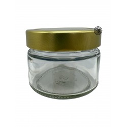 Glas136 ml med 66mm guldlock
